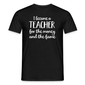 professeur - T-shirt homme - noir - Devant - AI Model Male 178 light (178cm)
