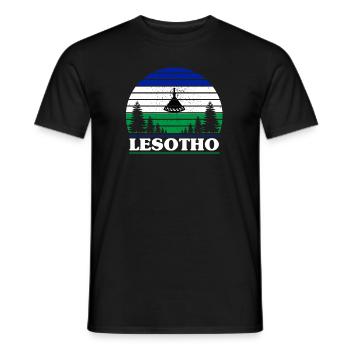 Lesotho - Männer T-Shirt - Schwarz - Vorne - AI Model Male 178 light (178cm)