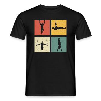 Retro Muscu Street Workout Calisthenics - Men's T-Shirt - black - Front - AI Model Male 178 light (178cm)