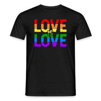 Love is Love - Männer T-Shirt - Schwarz - Vorne - AI Model Male 178 light (178cm)
