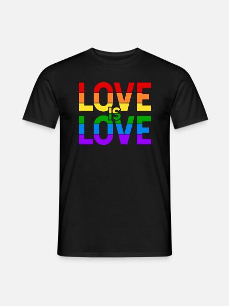 Love is Love - Männer T-Shirt - Schwarz