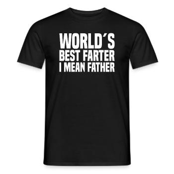 World's Best Farter I Mean Father - Men's T-Shirt - black - Front - AI Model Male 178 light (178cm)