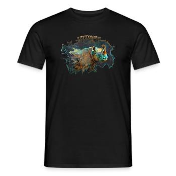 Nashorn - Männer T-Shirt - Schwarz - Vorne - AI Model Male 178 light (178cm)