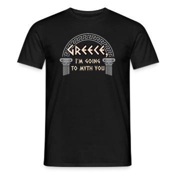 Antike Griechische Mythologie und Griechisches - Männer T-Shirt - Schwarz - Vorne - AI Model Male 178 light (178cm)