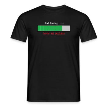 Lustiger Spruch: Mind loading - Gedankensperre - Männer T-Shirt - Schwarz - Vorne - AI Model Male 178 light (178cm)