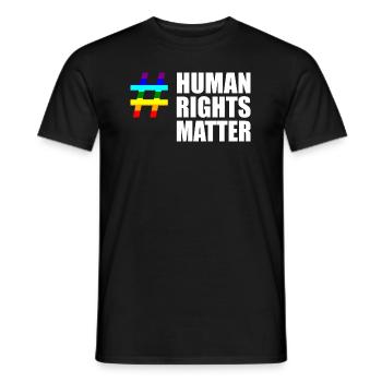 Menschenrechte human rights matter regenbogen - Männer T-Shirt - Schwarz - Vorne - AI Model Male 178 light (178cm)