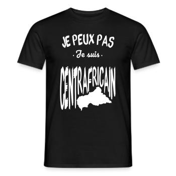 Je peux pas je suis Centrafricain - T-shirt homme - noir - Devant - AI Model Male 178 light (178cm)
