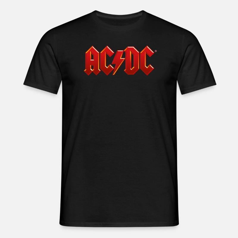 AC/DC Logo Classique Éclair - T-shirt Homme - noir