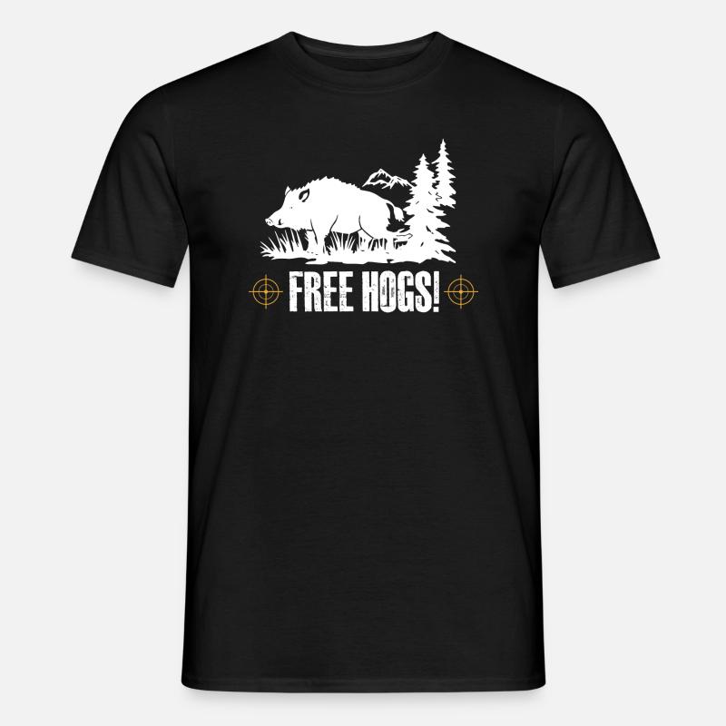 Free Hogs - Männer T-Shirt - Schwarz