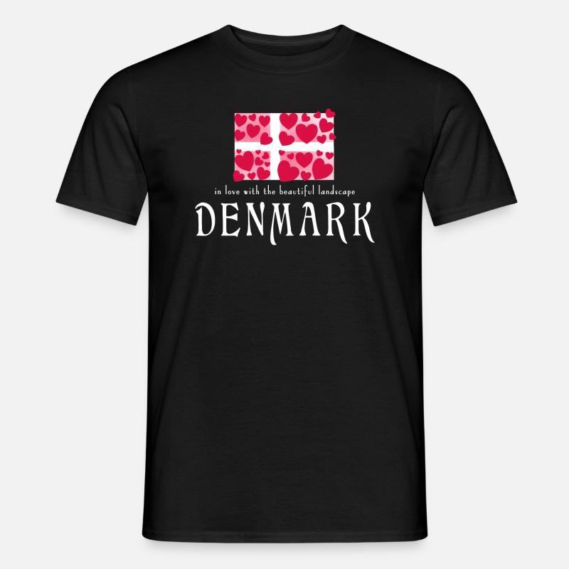 Denmark Dänemark Danmark - Männer T-Shirt - Schwarz