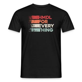 HMDL for Evth - Alhamdulillah for everything - Men's T-Shirt - black - Front - AI Model Male 178 light (178cm)