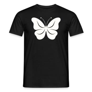 Der einfache Schmetterling - Männer T-Shirt - Schwarz - Vorne - AI Model Male 178 light (178cm)