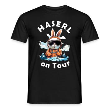 Skitour Tourenski Haserl Mädchen - Männer T-Shirt - Schwarz - Vorne - AI Model Male 178 light (178cm)