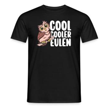 Eulen - Männer T-Shirt - Schwarz - Vorne - AI Model Male 178 light (178cm)