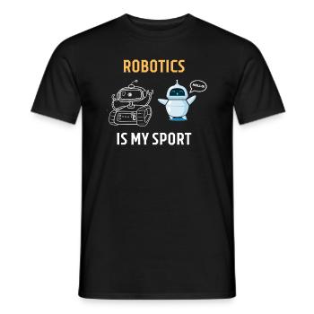 Robotik ist mein Sport - Männer T-Shirt - Schwarz - Vorne - AI Model Male 178 light (178cm)