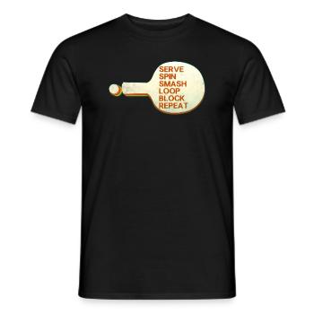 Table tennis - Men's T-Shirt - black - Front - AI Model Male 178 light (178cm)