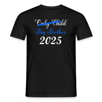 No longer an only child, big brother-to-be in 2025 - Men's T-Shirt - black - Front - AI Model Male 178 light (178cm)