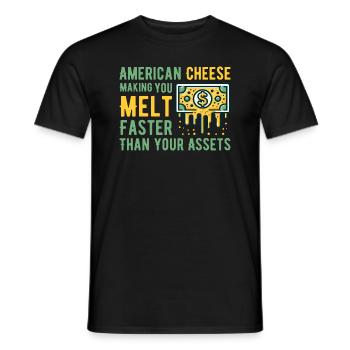 American Cheese & Assets Melt Fun - T-shirt homme - noir - Devant - AI Model Male 178 light (178cm)
