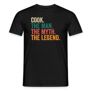 Cook The Man The Myth The Legend - Men's T-Shirt - black - Front - AI Model Male 178 light (178cm)