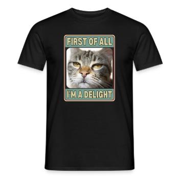 First Of All I'm A Delight - Men's T-Shirt - black - Front - AI Model Male 178 light (178cm)