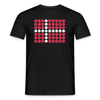 Dansk dannebrog stikdåse 1.1 - T-shirt homme - noir - Devant - AI Model Male 178 light (178cm)