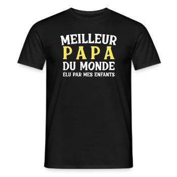 World's Best Dad, Father's Day Gift - Men's T-Shirt - black - Front - AI Model Male 178 light (178cm)