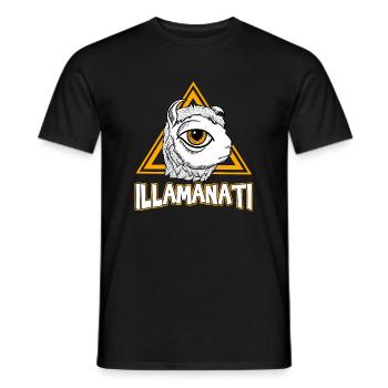 illamanati - cooles Lama Alpaka Geschenk - Männer T-Shirt - Schwarz - Vorne - AI Model Male 178 light (178cm)