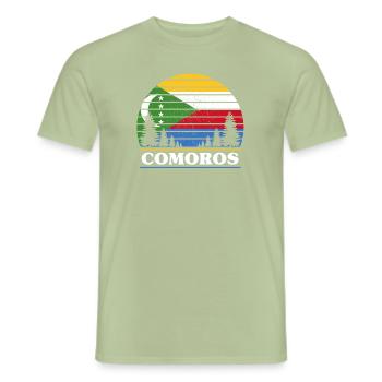 Comoros - Men's T-Shirt - sage - Front - AI Model Male 178 light (178cm)