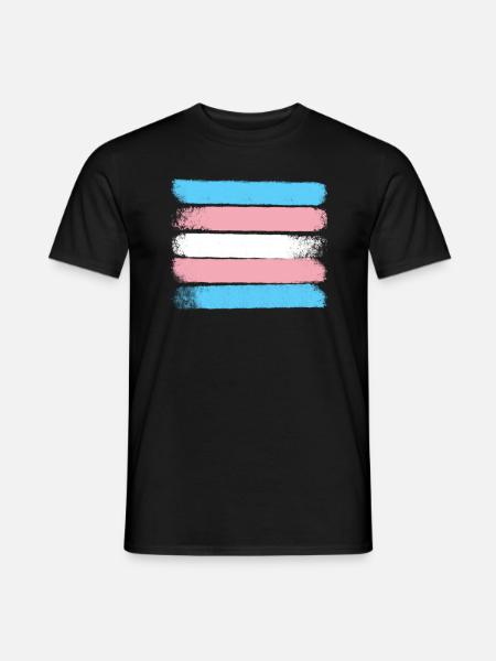 Trans Pride Strokes - Men's T-Shirt - black