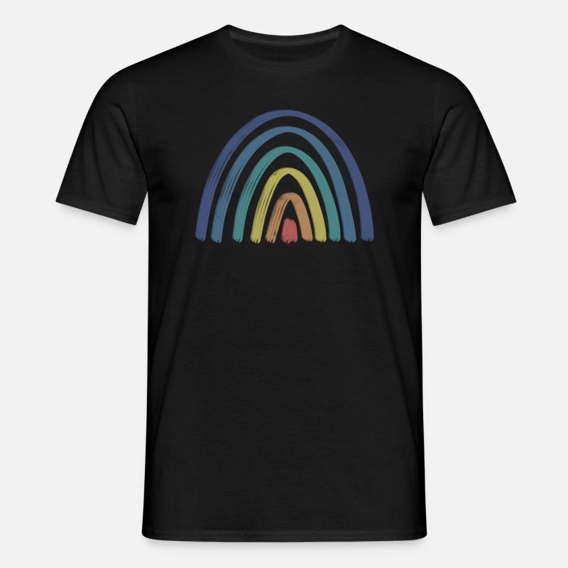 Regenbogen - Männer T-Shirt - Schwarz