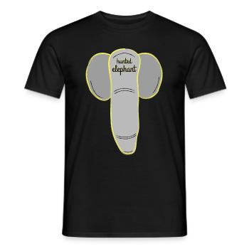 Funny elephant or big penis design shirt - Men's T-Shirt - black - Front - AI Model Male 178 light (178cm)