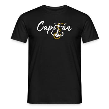 Capitan spanisch Kapitän Boot Meer Geschenk - Männer T-Shirt - Schwarz - Vorne - AI Model Male 178 light (178cm)