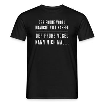 Der frühe Vogel kann mich mal Lustiger Spruch - Männer T-Shirt - Schwarz - Vorne - AI Model Male 178 light (178cm)
