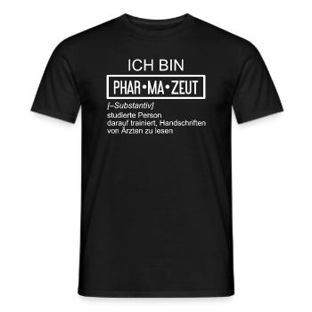 pharmazeut definition - Männer T-Shirt - Schwarz - Vorne - AI Model Male 178 light (178cm)