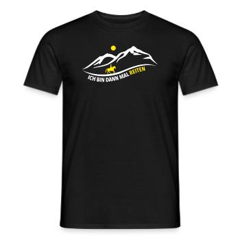 Ich bin dann mal reiten Pferd - Männer T-Shirt - Schwarz - Vorne - AI Model Male 178 light (178cm)