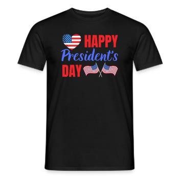 Happy President's Day - Men's T-Shirt - black - Front - AI Model Male 178 light (178cm)