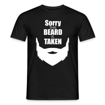 T-shirt homme Désolé que cette barbe soit prise - T-shirt homme - noir - Devant - AI Model Male 178 light (178cm)