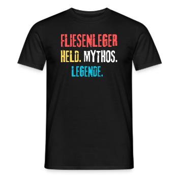 fliesenleger Handwerker - Männer T-Shirt - Schwarz - Vorne - AI Model Male 178 light (178cm)