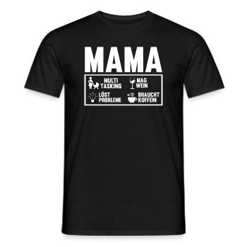 Mutter Muttertag Mama - Männer T-Shirt - Schwarz - Vorne - AI Model Male 178 light (178cm)