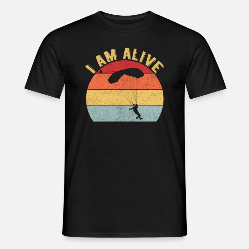 Skydiving Parachuting Skydive Skydiver - Men's T-shirt - black