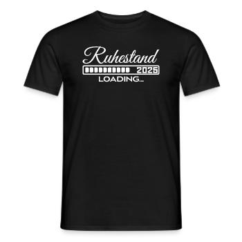 Ruhestand 2025 loading - Männer T-Shirt - Schwarz - Vorne - AI Model Male 178 light (178cm)