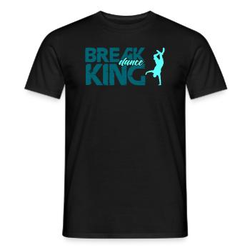 Break Dance King - Men's T-Shirt - black - Front - AI Model Male 178 light (178cm)