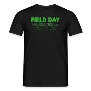 Journée sur le terrain - Équipe verte - T-shirt homme - noir - Devant - AI Model Male 178 light (178cm)