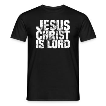 Jésus-Christ est Seigneur - T-shirt homme - noir - Devant - AI Model Male 178 light (178cm)