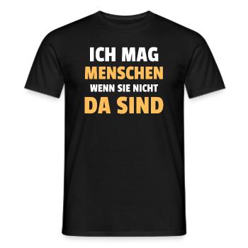 J’aime les gens quand ils ne sont pas là - T-shirt homme - noir - Devant - AI Model Male 178 light (178cm)