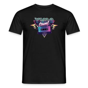 Zeitreise Band - Männer T-Shirt - Schwarz - Vorne - AI Model Male 178 light (178cm)