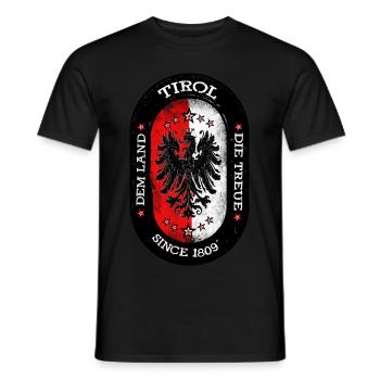 Dem Land Tirol die Treue Since 1809 - Männer T-Shirt - Schwarz - Vorne - AI Model Male 178 light (178cm)