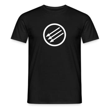 Trois flèches Antifascisme avant de fer Antifa - T-shirt homme - noir - Devant - AI Model Male 178 light (178cm)