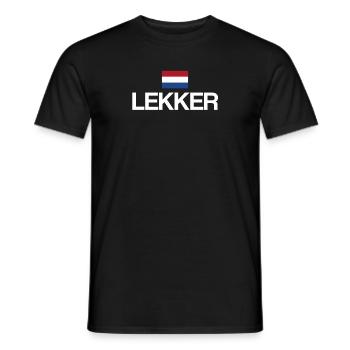 Lekker Netherlands flag Dutch Holland - Men's T-Shirt - black - Front - AI Model Male 178 light (178cm)