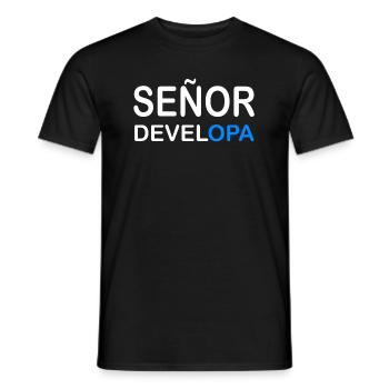 Señor Developa - Männer T-Shirt - Schwarz - Vorne - AI Model Male 178 light (178cm)